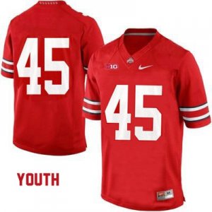 Youth NCAA Ohio State Buckeyes Only Number #45 College Stitched Authentic Nike Red Football Jersey CL20G78NJ